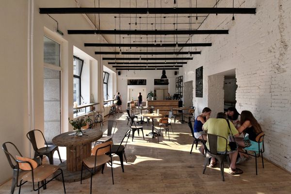 BLAU / SKØG Urban Hub / photographic documentation of café - bar / Brno / 2015 / II
