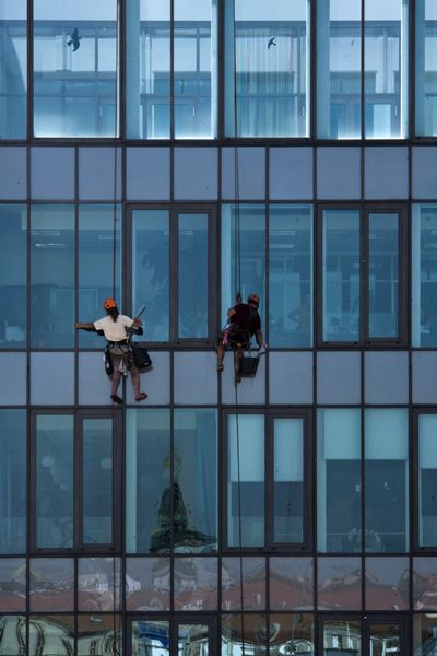 Hofmannservis / Trinity Office Center / window cleaning by climbing / XI