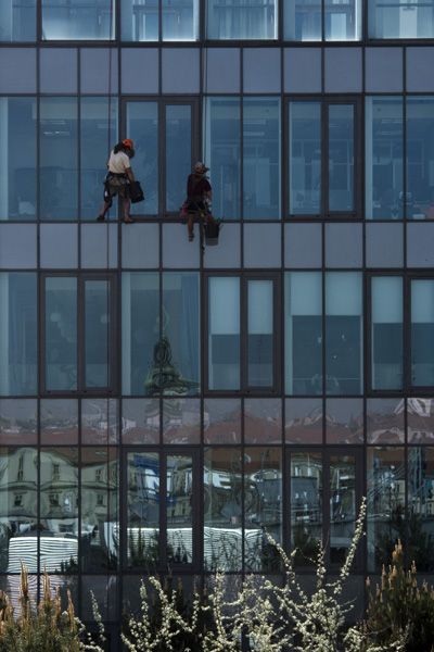 Hofmannservis / Trinity Office Center / window cleaning by climbing / IX