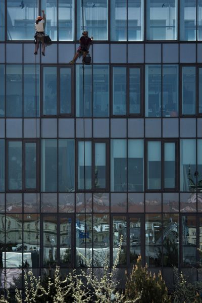 Hofmannservis / Trinity Office Center / window cleaning by climbing / VIII
