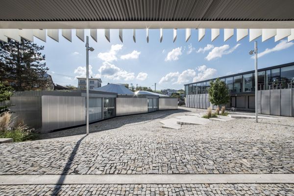 CHKAU / photographic documentation of interior of the modular research center, piazzetta and details / Vizovice, Czech republic / 2023 / I