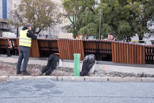 Consequence forma / rekonstrukce parku / fotodokumentace procesu realizace / Moravské nám., Brno / 2022-23 / XXXIX