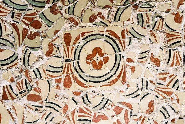 Antoni Gaudí / Park Güell, Barcelona , Španělsko / mosaic / II