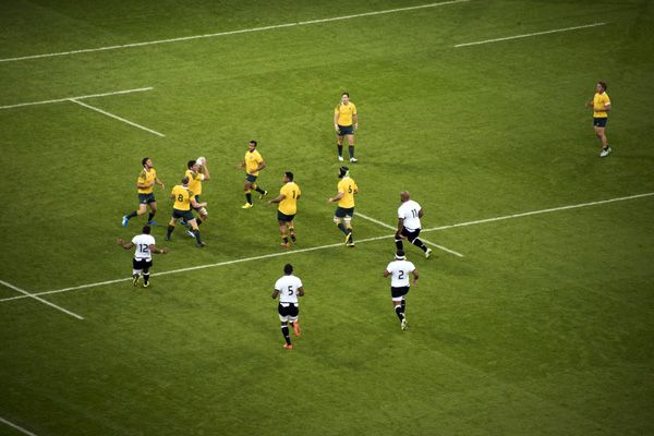 RWC 2015 / Austrálie vs Fiji / 28 - 13 / Cardiff, Wales / 23. 9. 2015 / XVI